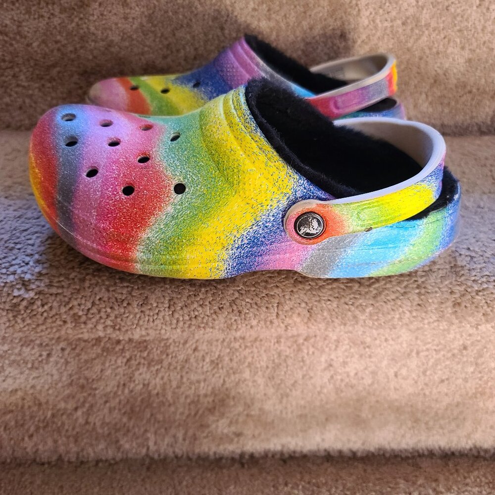 Multi-Colored Crocs Men's size 5 Women's size 7